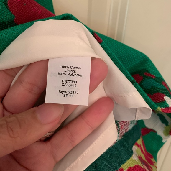 ⭐️ 🔥🔥SALE🔥🔥 J Crew Factory green floral shift dress, 0, NWT - Picture 6 of 8